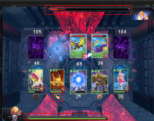 卡牌直接对战界面