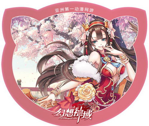 貂蝉猫形鼠标垫